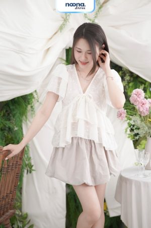 Set nữ tay phồng tiểu thư
