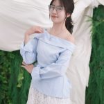 Set nữ trễ vai mix chân váy ren