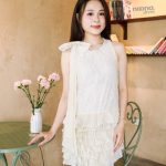 Set Ren Trắng Nơ Lệch Vai & Chân Váy Bèo Tầng ảnh 6