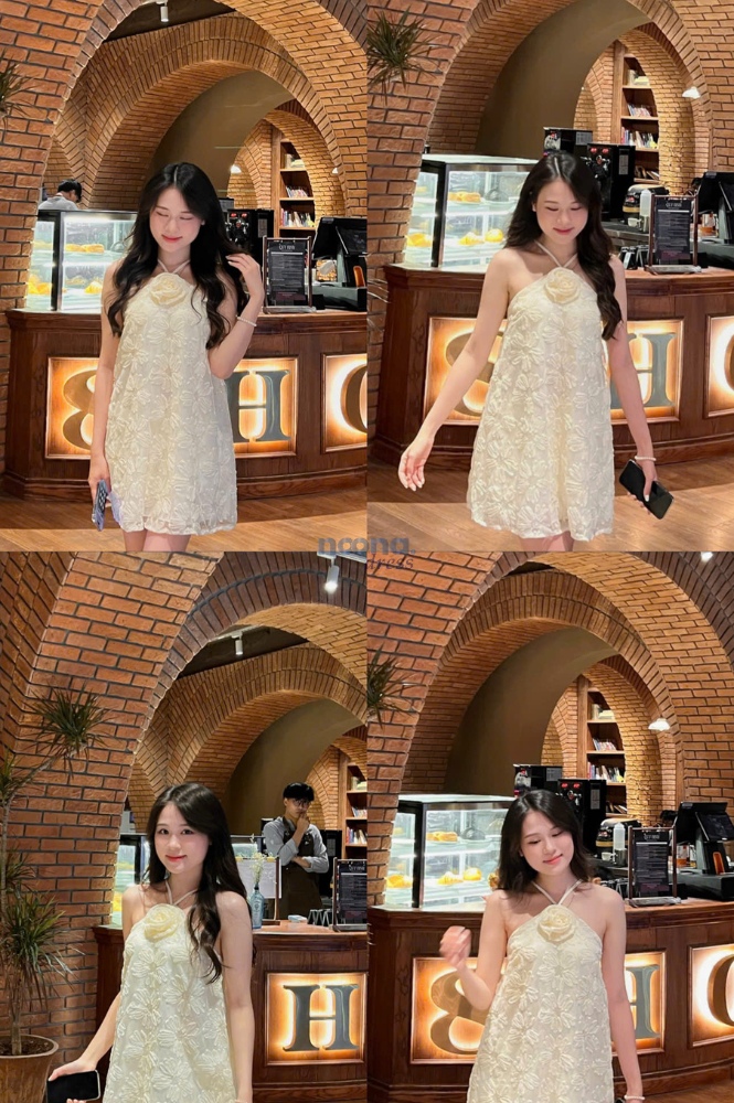 Váy Ren Hoa Yếm Xoè Nhẹ Nhàng Quý Phái ảnh 1