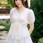 Set Váy Babydoll Phối Ren Tay Bồng