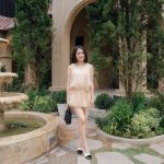 Đầm Dáng Phồng Tiểu Thư Cổ Tròn Không Tay Nhẹ Nhàng