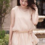 Đầm Dáng Phồng Tiểu Thư Cổ Tròn Không Tay Nhẹ Nhàng